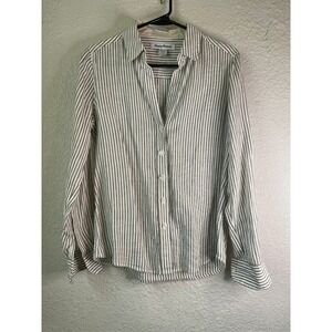 Tommy Bahama Striped Button Down Shirt Career Casual Top XXS‎
